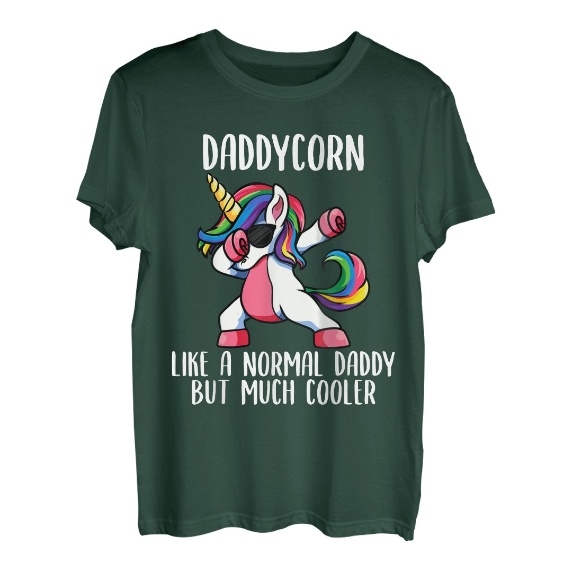 Herren Einhorn Daddy Mädchen Geburtstagskleidung, DaddyCorn T-Shirt