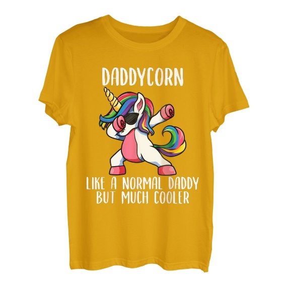 Herren Einhorn Daddy Mädchen Geburtstagskleidung, DaddyCorn T-Shirt