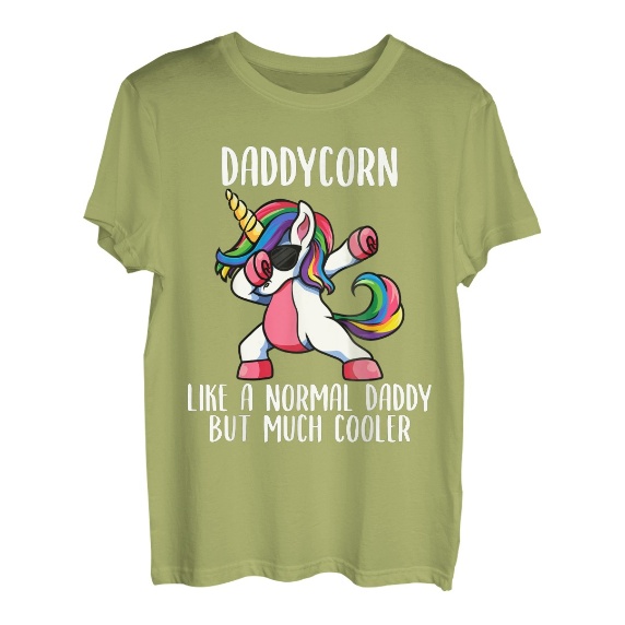 Herren Einhorn Daddy Mädchen Geburtstagskleidung, DaddyCorn T-Shirt