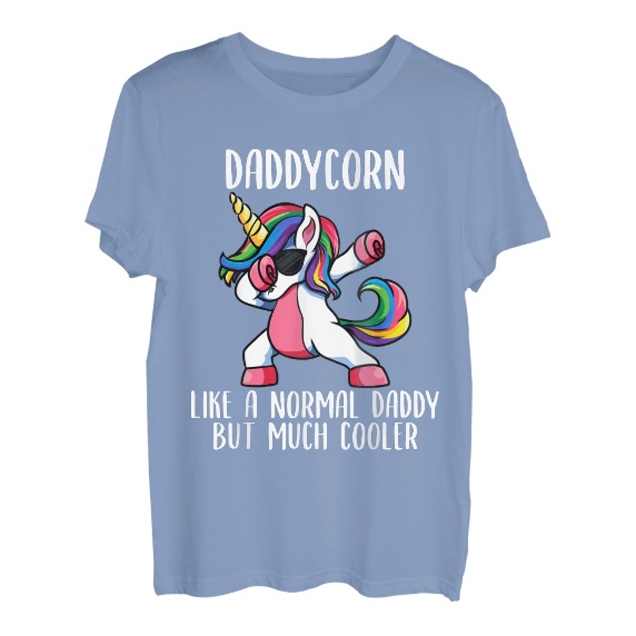 Herren Einhorn Daddy Mädchen Geburtstagskleidung, DaddyCorn T-Shirt