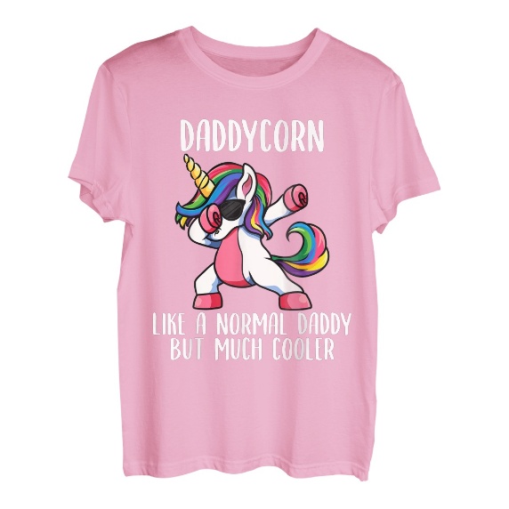 Herren Einhorn Daddy Mädchen Geburtstagskleidung, DaddyCorn T-Shirt