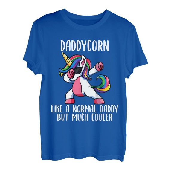 Herren Einhorn Daddy Mädchen Geburtstagskleidung, DaddyCorn T-Shirt