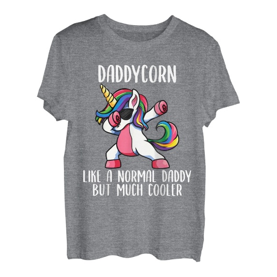 Herren Einhorn Daddy Mädchen Geburtstagskleidung, DaddyCorn T-Shirt