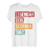 60. Geburtstag Legendär Seit Dezember 1962 Geschenk T-Shirt