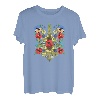 Ukraine Birds Red Mohnblumen Trysub Retro Ukrainian Vyshyvanka T-Shirt