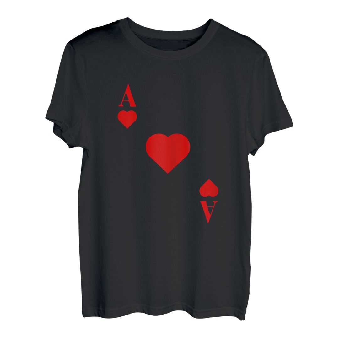 Damen Kartenspiel Kostüm Spielkarte Herz Ass - Fasching &amp; Karneval T-Shirt