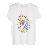 No Racism Fingerabdruck Regenbogen Dezent Schlicht Human T-Shirt