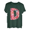 Buchstabe D Alphabet Vorname Konsonant Blume Garten Geschenk T-Shirt