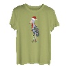 Schuhschnabel Lichterkette Weihnachten Vogel Weihnachtsmann T-Shirt