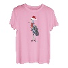 Schuhschnabel Lichterkette Weihnachten Vogel Weihnachtsmann T-Shirt