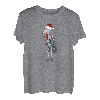 Schuhschnabel Lichterkette Weihnachten Vogel Weihnachtsmann T-Shirt