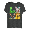 Love Baseball Ball & Fledermäuse Hasenohren Ostertag Jungen Kinder T-Shirt