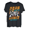 Herren PAPA AM TAG GAMER BEI NACHT | Vater Gaming Zocker Geschenk T-Shirt