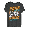 Herren PAPA AM TAG GAMER BEI NACHT | Vater Gaming Zocker Geschenk T-Shirt