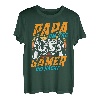 Herren PAPA AM TAG GAMER BEI NACHT | Vater Gaming Zocker Geschenk T-Shirt