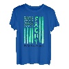 Bekämpfung von Gallengangskrebs | American USA Flag Warrior T-Shirt