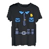 Polizei Kostüm Karneval Fasching Polizist Beamter Kostüm T-Shirt