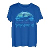 Papasaurus 3 Kinder Vintage Retro Sonnenuntergang Lustiges Geschenk für Papa T-Shirt