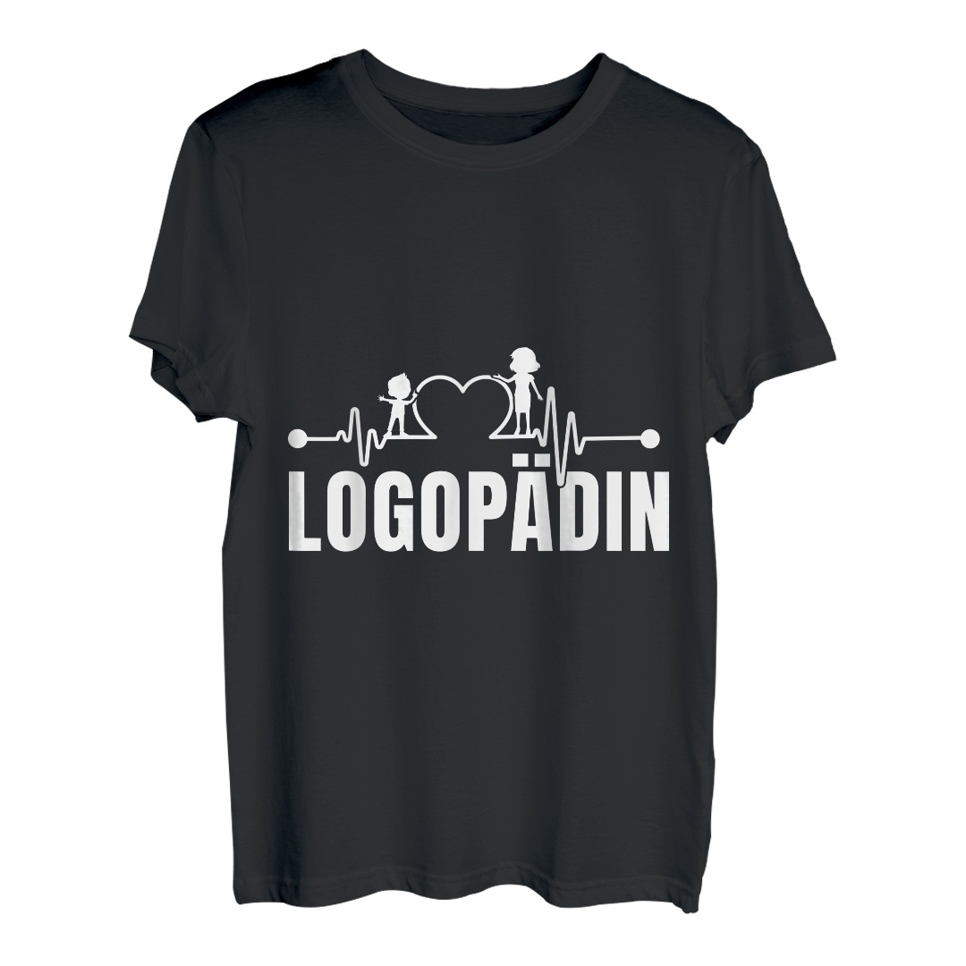 Logopädin Herzschlag Spruch Geschenk Logopädie Logopäde T-Shirt