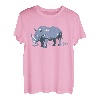Blaues Nashorn auf blauem Gras, blaues Nashorn-Zeichen-Design T-Shirt