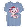Axolotl Weihnachtsmannmütze, Lichterkette, japanisches Anime, Weihnachten T-Shirt