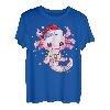 Axolotl Weihnachtsmannmütze, Lichterkette, japanisches Anime, Weihnachten T-Shirt