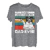 Herren Bester Border Collie Dad Ever Hund Papa Fauststoß T-Shirt