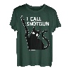 I Call Shotgun Lustig Ironic Crazy Cat Guns Party Tier T-Shirt
