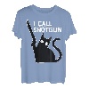 I Call Shotgun Lustig Ironic Crazy Cat Guns Party Tier T-Shirt