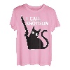 I Call Shotgun Lustig Ironic Crazy Cat Guns Party Tier T-Shirt