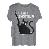 I Call Shotgun Lustig Ironic Crazy Cat Guns Party Tier T-Shirt