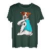 Jack Russel I Love Dad Tattoo Bekleidung Hund Papa Geschenke Väter T-Shirt