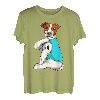 Jack Russel I Love Dad Tattoo Bekleidung Hund Papa Geschenke Väter T-Shirt