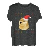 Shiba Inu Weihnachtsmannmütze Ugly Christmas Pyjama Lustiger Hund Meme T-Shirt