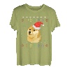 Shiba Inu Weihnachtsmannmütze Ugly Christmas Pyjama Lustiger Hund Meme T-Shirt