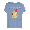 Shiba Inu Weihnachtsmannmütze Ugly Christmas Pyjama Lustiger Hund Meme T-Shirt