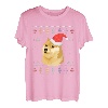 Shiba Inu Weihnachtsmannmütze Ugly Christmas Pyjama Lustiger Hund Meme T-Shirt