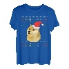 Shiba Inu Weihnachtsmannmütze Ugly Christmas Pyjama Lustiger Hund Meme T-Shirt