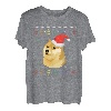 Shiba Inu Weihnachtsmannmütze Ugly Christmas Pyjama Lustiger Hund Meme T-Shirt
