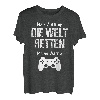 Welt Retten Zocken Gamer Lustiges Weihnachts Geschenk Shirt T-Shirt