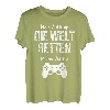 Welt Retten Zocken Gamer Lustiges Weihnachts Geschenk Shirt T-Shirt