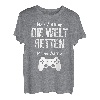 Welt Retten Zocken Gamer Lustiges Weihnachts Geschenk Shirt T-Shirt