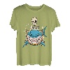 Skelett reitet auf einem Haifisch Halloween Kostüm Party T-Shirt