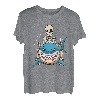 Skelett reitet auf einem Haifisch Halloween Kostüm Party T-Shirt