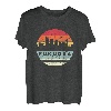 Vintage Fukuoka Skyline-Silhouette T-Shirt