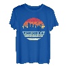 Vintage Fukuoka Skyline-Silhouette T-Shirt