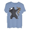 Dabbing Honigdachs Schlange Kampf Furchtlos Geschenk T-Shirt