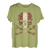Schädel Lettland Flagge Skull Crossbones Skelett T-Shirt