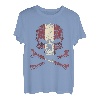 Schädel Lettland Flagge Skull Crossbones Skelett T-Shirt