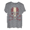 Schädel Lettland Flagge Skull Crossbones Skelett T-Shirt